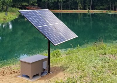 Solar Powered Aeration eliminates need for costly electrical installation