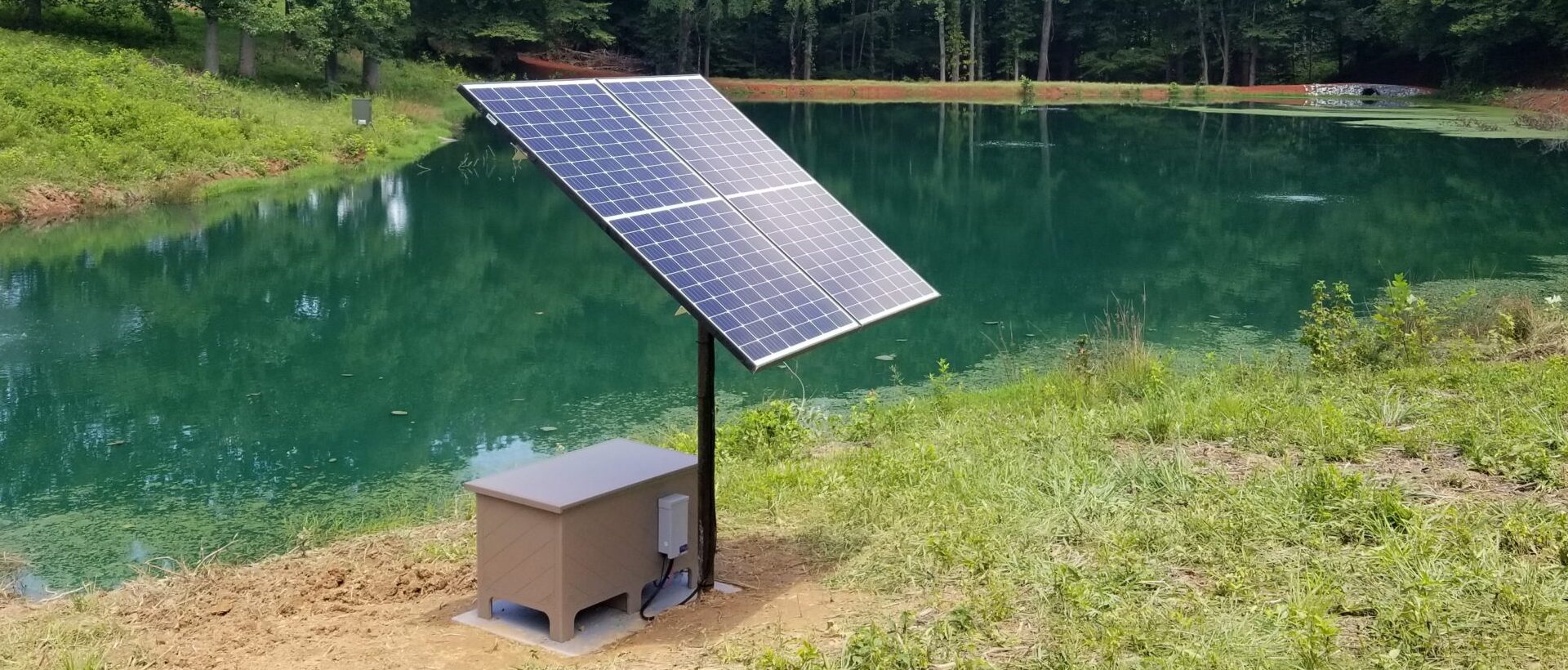 Solar Powered Aeration eliminates need for costly electrical installation