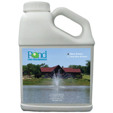 Black Shadow pond dye tints the water a pleasing dark color, beautifying cloudy water. For use in lakes, ponds and decorative water features with little or no outflow.
