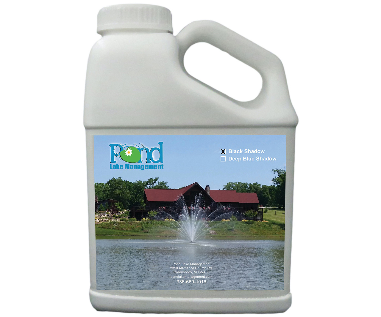 Black-Shadow Pond Water Dye Black Shadow pond dye tints the water a pleasing dark color, beautifying cloudy water. For use in lakes, ponds and decorative water features with little or no outflow.