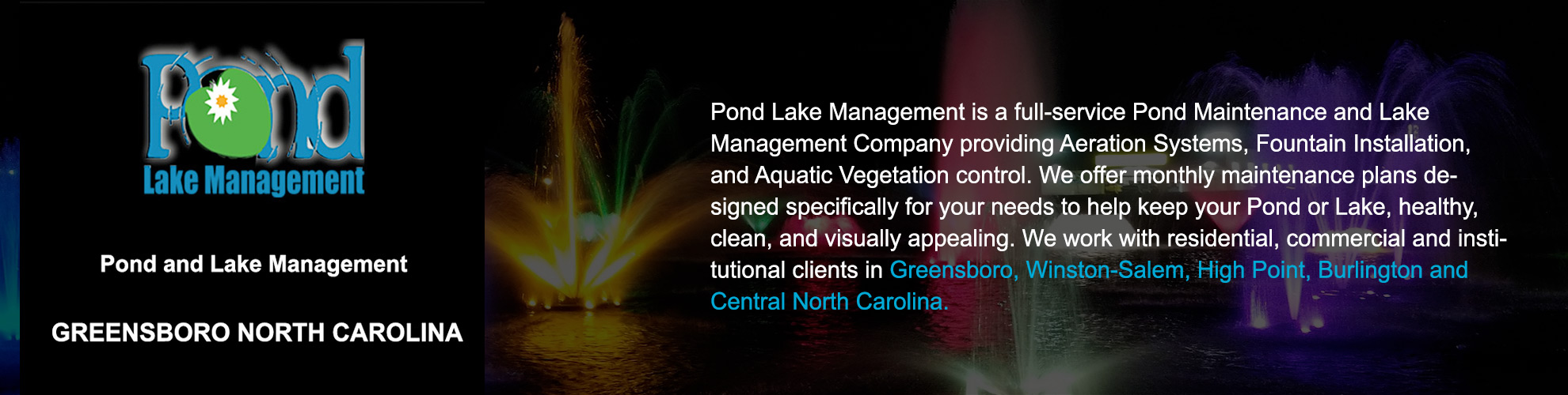 Pond Maintenance, Weed Control, Fountain and Aeration Installation and Maintenance