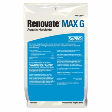 Renovate MAX G enhances target weed control, and provides selective control of many broadleaf weeds.