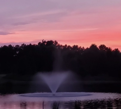 Pond Lake Management installs a Fountain in a Pond