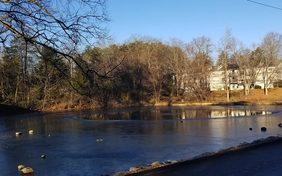 Pond Deicing:  Why, and how to keep your pond from freezing over?