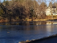 Pond Icing over with aeration