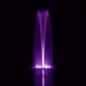 Purple Lights on Gusher Spray onPond Fountain