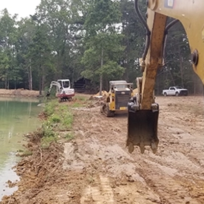 Adding a new drainage pipe in a pond